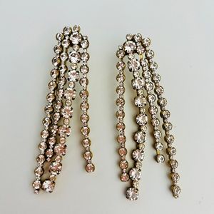 Anthropologie Waterfall Crystal Earings